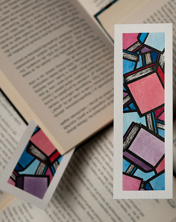 Zakładka książki akwarela ręcznie malowana, Arts By Gatt