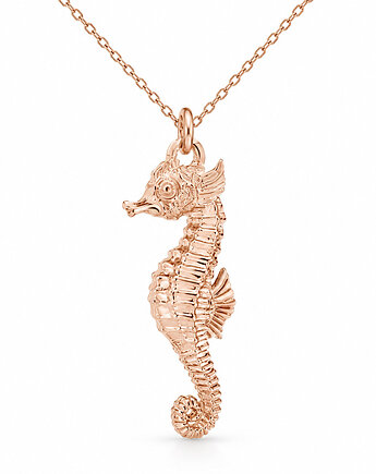 KONIK MORSKI- naszyjnik różowe złoto 18K, ISSI Jewelry