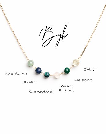 Twój ZODIAK, Naszyjnik Glam, Byk, złoty, GLAM