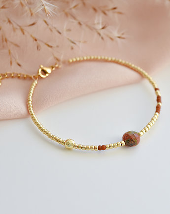 Bransoletka Gypsy z Unakitem i Hematytem, Ilovehandmade