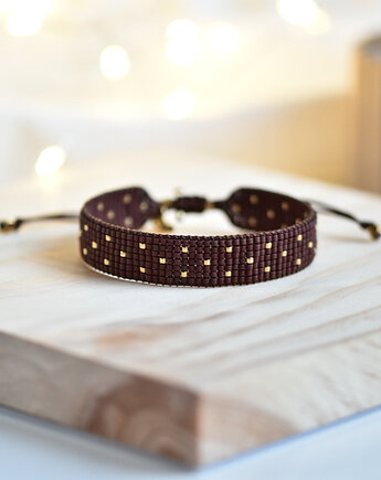 Tkana bransoletka - Golden dots, Art Vision