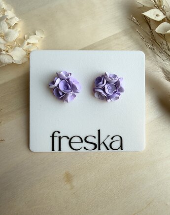 Kolczyki Bukiet - fioletowe, freska