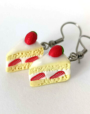 Kolczyki tort truskawkowy, OMIFIMO