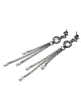 Kolczyki srebrne Wianki /crystal/ baguette vol. 2, Katia i krokodyl