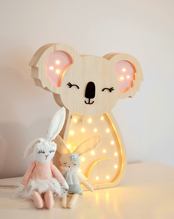 Drewniana lampka LED Koala, berco
