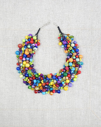 7021 Wielobarwny, kolorowy, tęczowy naszyjnik, kama4you