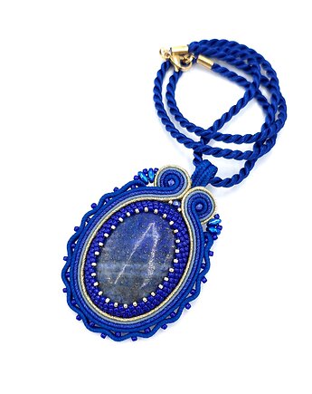 Wisiorek sutasz niebieski lapis lazuli Toris naszyjnik romantyczny, Katrina Rossa