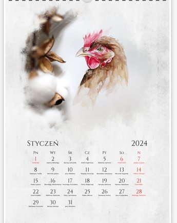 Kalendarz zwierzęta 2024, Wiktoria Borys Art