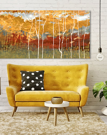 Obraz na płótnie JESIENNE DRZEWA- 150x60cm, LUdesign gallery