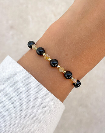 Talizman - czarny turmalin, cytryn, hematyt - ochrona i dobrobyt, Bring Biżuteria