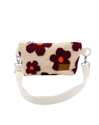 Torebka "Bordowe kwiaty" baranek, MUSHI