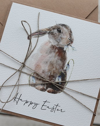 Kartka na wielkanoc ręcznie robiona Happy Easter, sorte