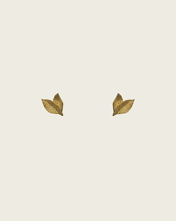 Podwójne złote kolczyki płatki- Lotos, OKAZJE - Prezenty na 18 dla dziewczyny