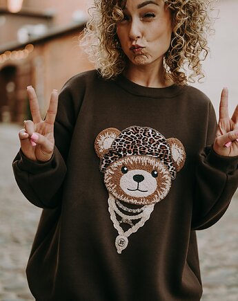 Bluza  oversize Aperol Teddy, BejbiStory