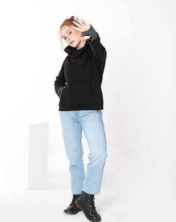 Bluza czarna z kominem, NavahoClothing