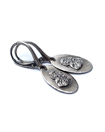 Kolczyki srebrne Santa /medalik/, Katia i krokodyl