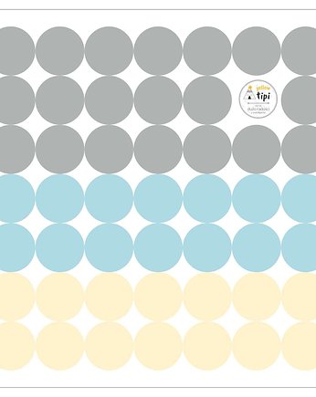 Zestaw naklejek Mini Dots sky tone 40x40cm, Yellow Tipi
