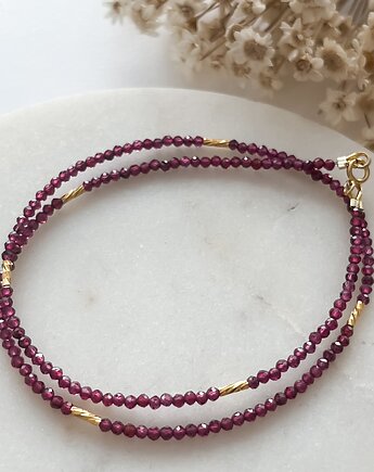 Naszyjnik Choker TOU granat, Martellie Jewellery