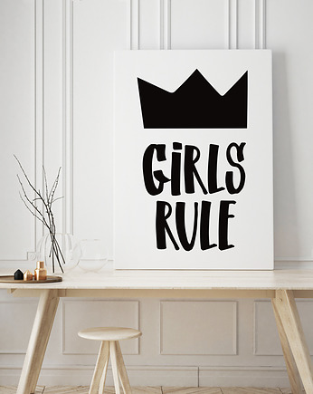 Plakat Girls rule black, HOG STUDIO