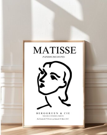 PLAKAT  dekoracyjny Matisse, wystawowy line art,, black dot studio