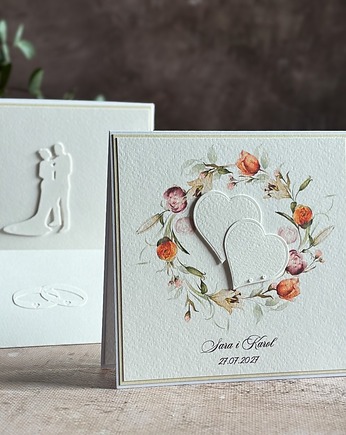 Elegancka kartka ślubna w pudełku z kopertą - PASTELLE, WE21, Anna Art and Crafts