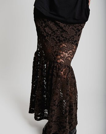 Koronkowa transparentna spódnica z podszewką Bogusia, Zaiste!
