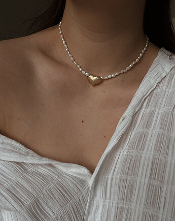 Naszyjnik z pereł naturalnych Serce, Chmolowska Jewellery