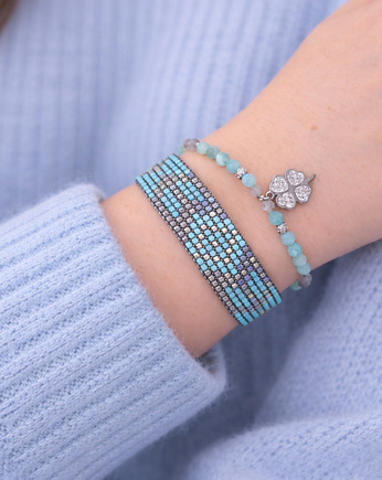 Zestaw bransoletek Azure Mist - Amazonit i Labradoryt, STAGHORN