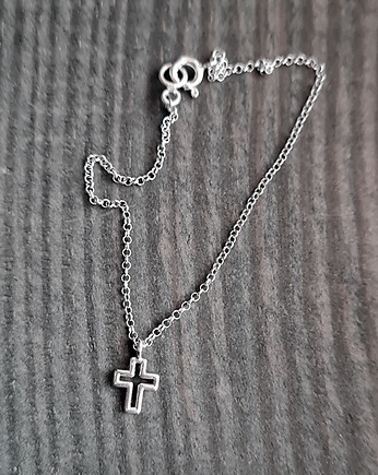Bransoletka srebrna CROSS - krzyż, COCONUT