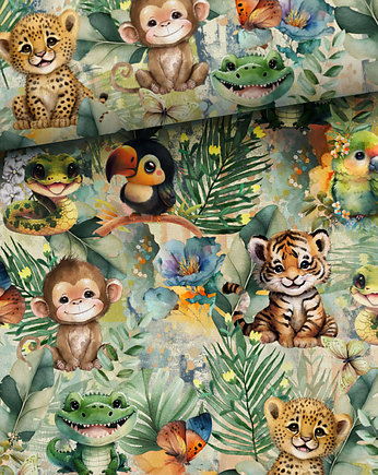 WYJĄTKOWY koc _ NARZUTA _ ZWIERZAKI TROPICAL _ 155x200 cm, OKAZJE - Prezent na Roczek