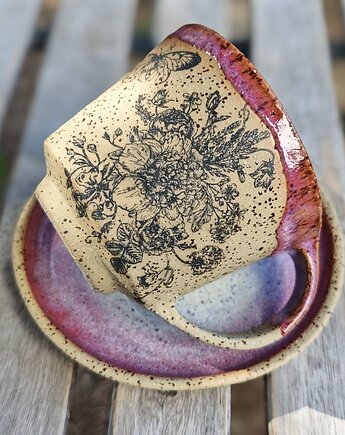 Filiżanka SPRING ze spodkiem, 230 ml, MONIfaktura