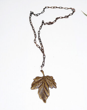 Liść naszyjnik metalowy, galeria nuit