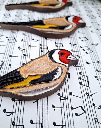 Ceramiczny ptak  3 sztuki dekoracja ścienna, Wooden Love