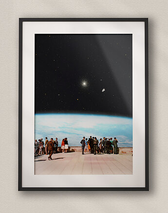 Plakat Tutaj jestem - Kolaż Fine Art, DAPIDOKA