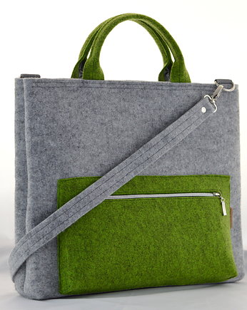 Torebka - Laptopówka Minimalizm Zielona, Green Sheep