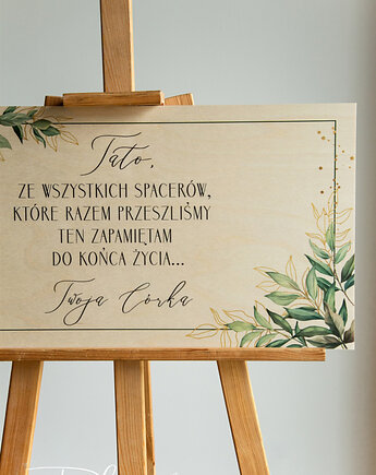 Tablica Tato ze wszystkich spacerów wzór Złote Liście, Planneo