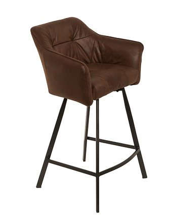 Krzesło barowe Betty loft antyczny brąz mikrofibra 100cm, Home Design