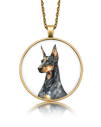 Medalion okrągły DOBERMAN rasowy pies, laluv