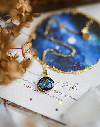 Naszyjnik Personalizowany Gwiezdny Pył - Mapa Nieba - GOLD / ROSE GOLD, ByLucyArt