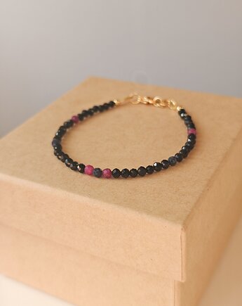 Szafir i rubin - bransoletka odwagi, NESSING handmade