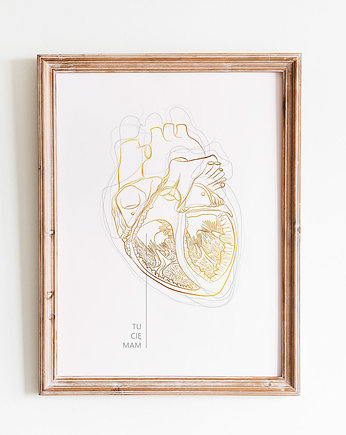Złota Anatomia Serce, Marta Pawelec Medical Art