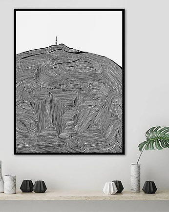 Ślęża / Góry  / Grafika, Jola Regeńczuk Art