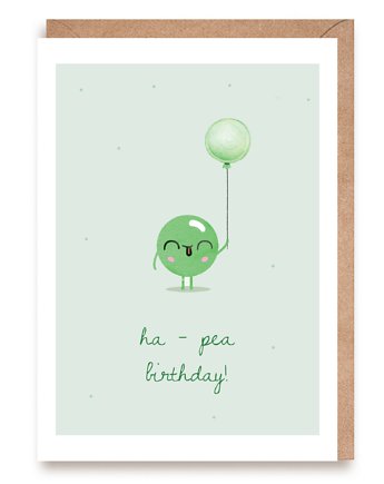 Kartka urodzinowa - Groszek Ha-Pea Birthday, Cardie