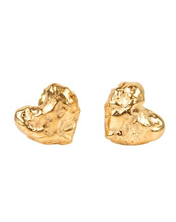 Złote sztyfty serduszka Organica, Blooming Stones