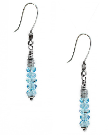 Topaz i srebro 925 - eleganckie klasyczne kolczyki, Yamira Art Studio