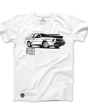 Biały T-shirt Audi Sport Quattro, Klasykami