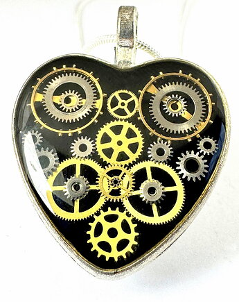 Wisior Silver Heart (Black) VI, DROBINY CZASU