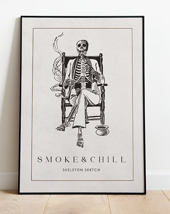 Plakat Vintage Retro SMOKE & CHILL, Storelia