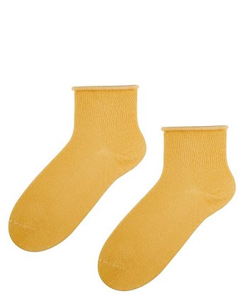 Skarpetki bezuciskowe damskie żółte, EsteraShop