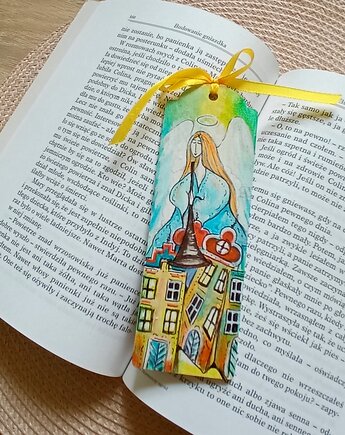Zakładka do książki ręcznie malowana, ajlla